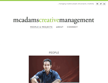 Tablet Screenshot of mcadamscreativemgmt.com